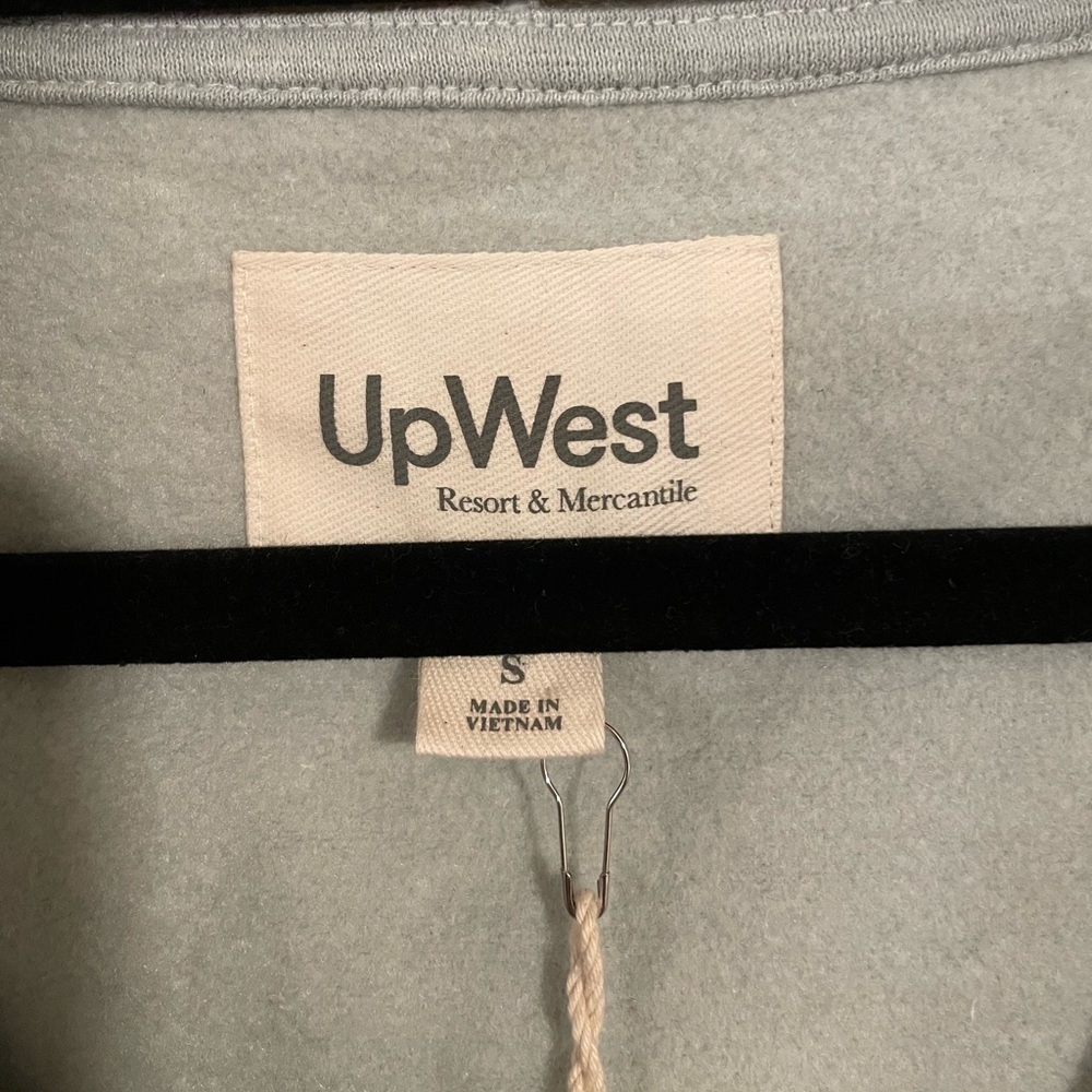 NWT UpWest Hemp Fleece V-Neck Hoodie - Picture 5 of 6